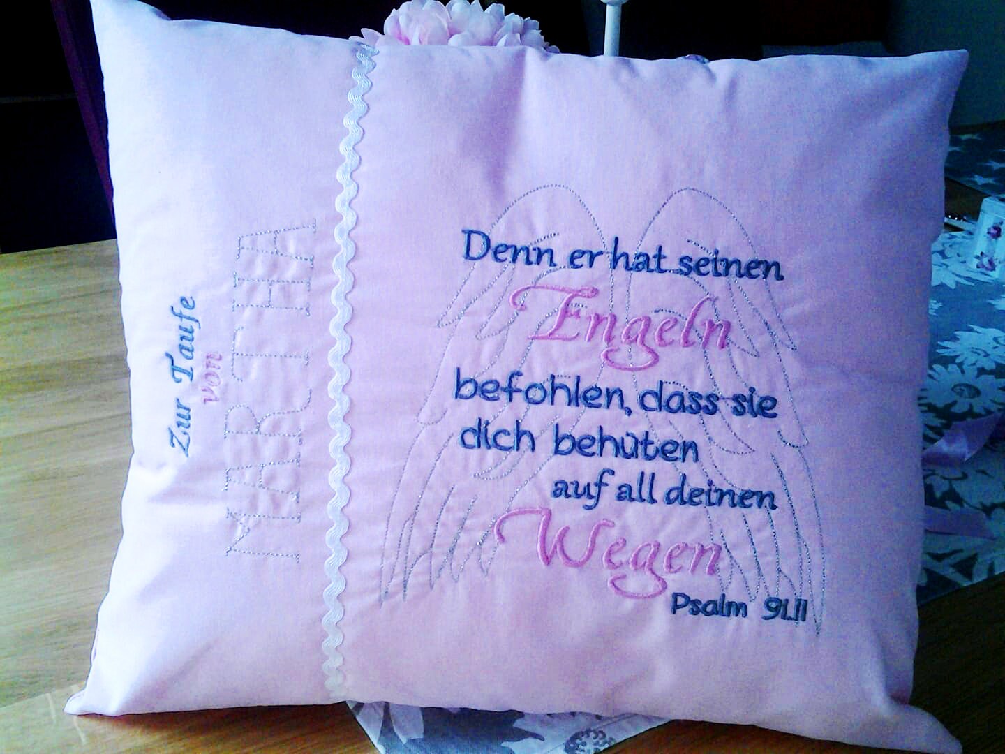 Stickdatei Spruch Psalm Engel Religion Konfirmation Kommunion Etsy