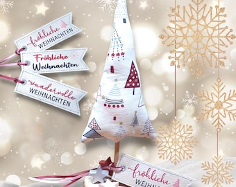 Stickdateien W45 ITH Weihnachtsanhänger bzw. Geschenkanhänger ab 10x10Rahmen für wunderschöne Geschenke und viel Freude.