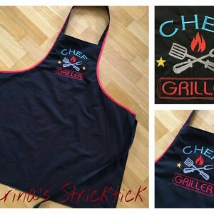 Stickdateien Griller Set Nr. 1, Grillen, 28 Dateien, Grill Chef Fleisch Grillen BBQ Steak, Party, Bier, embroidery files RockQueenEmbroidery Bild 4