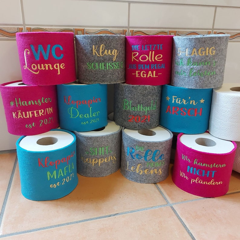 Stickdateien Sprüche Set Nr 44 Toilettenpapier WCPapier Etsy