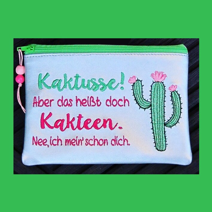 Stickdatei Kaktusse Kakteen Spruch Stickmuster ab 10x10 cm Etsy