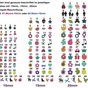 Vielseitige Mini-Stickmuster: 104 super süße Icons und Platzfüller in verschiedenen Größen Bild 4