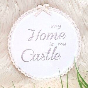 Stickdateien My Home is My Castle Set, 44 Dateien, 14 Motive, ab 10x10 Rahmen, Schlösser, Schriftzüge, RockQueenEmbroidery Bild 5