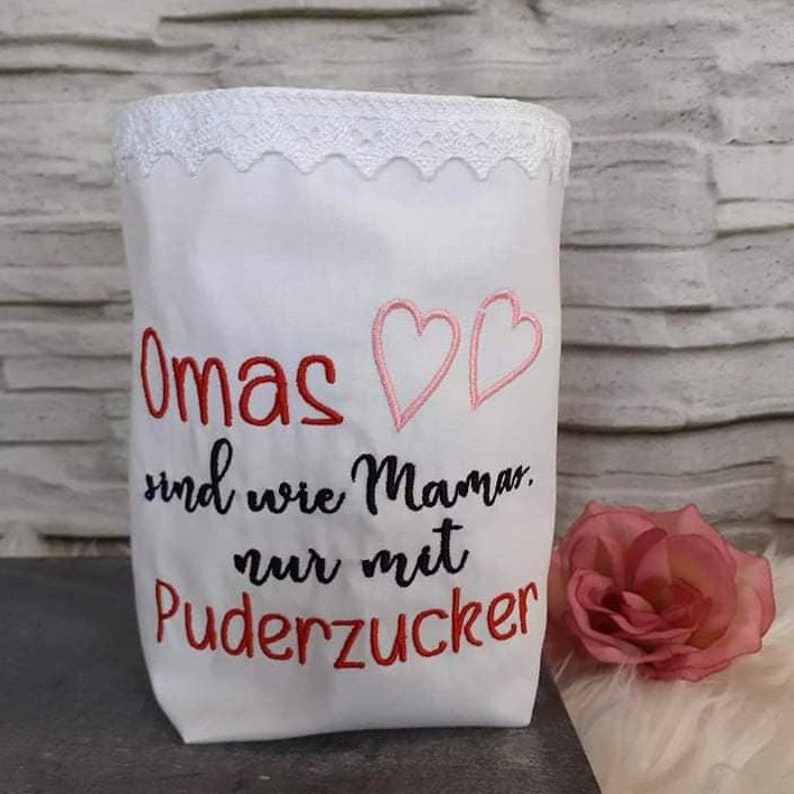 Stickdatei Spruch Omas sind wie Mamas nur mit Puderzucker - Etsy.de