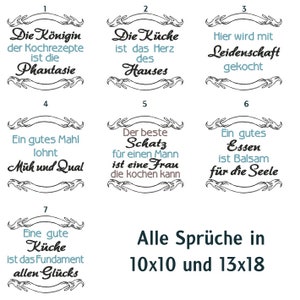 Exklusives Stickdateien Küchensprüche Vintage Set für Stickrahmen ab der Größe 10x10 Bild 3