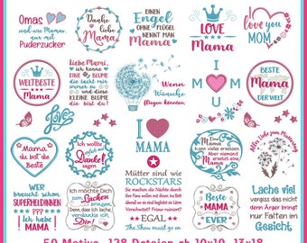 Magical set of Mother's Day sayings - DIY embroidery files for frames 10x10, 13x18, 16x26 and 18x30!