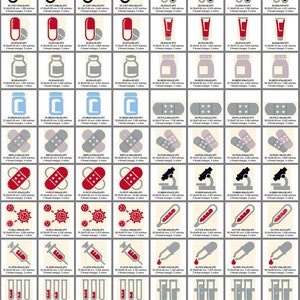 Medizinische Icons Stickdatei: 138 Dateien, 35 Motive. Arztprojekte zum Leben erwecken. Größe 10x10. Entdecke die Vielfalt Bild 2