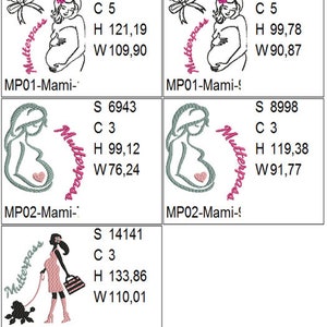 Einzigartiges Mutterpass-Stickdateien ITH Set für kreative große Mädchen Mamamia Muster Kollektion Bild 2