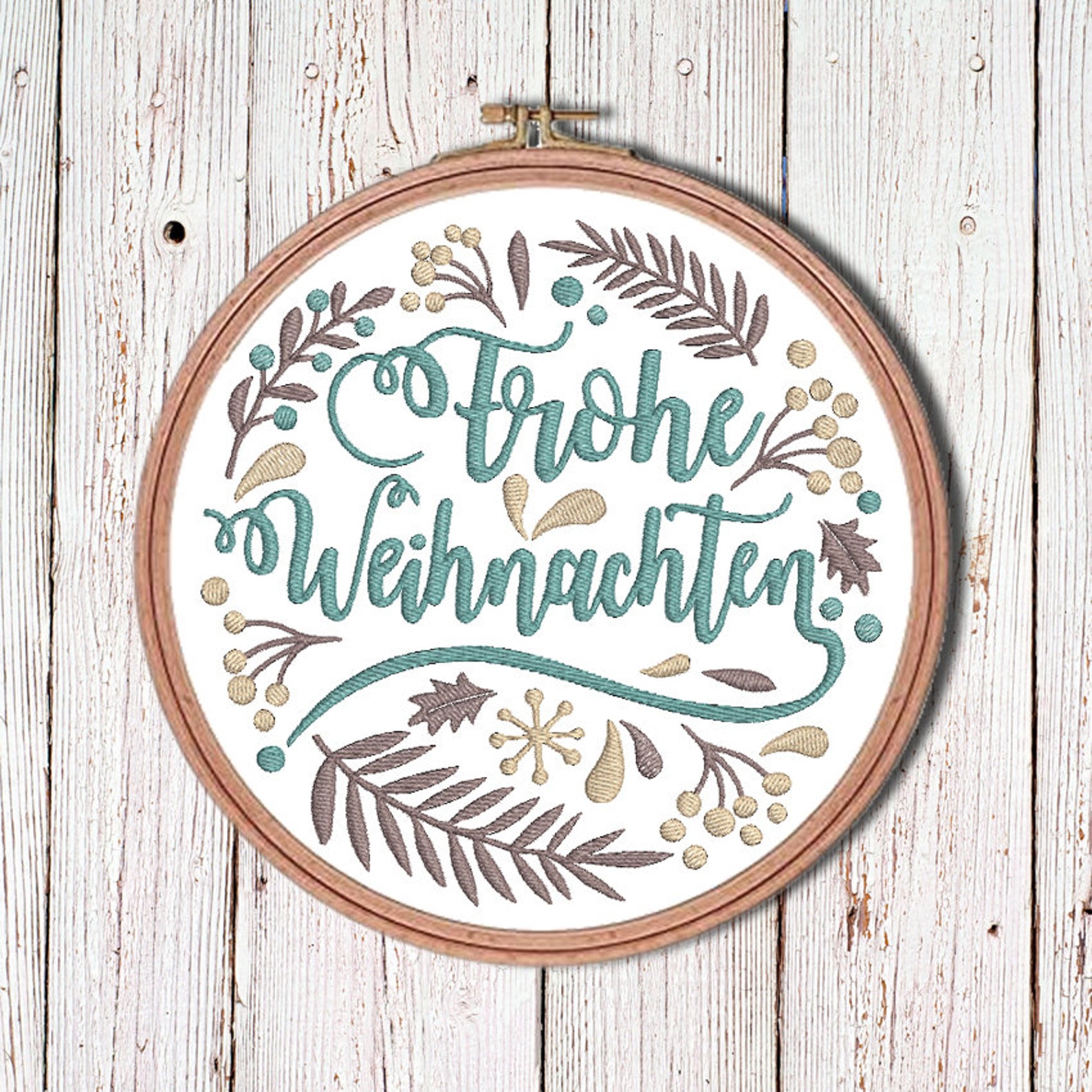 Stickdatei Frohe Weihnachten Gesteck Kranz ab 13x18cm 5 Etsy.de
