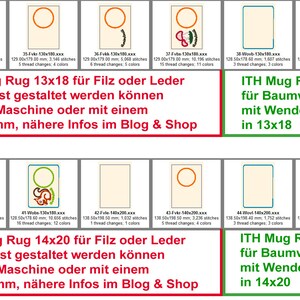 Herbstzauber Stickdatei Set: ITH-MugRug und Applikationen. Kreativ für Tassen, Taschen & Kleidung. 45 Motive image 3