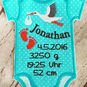 Stickdateien Baby Body Applikation, 24 Dateien, 14 Motive, Bodies für 13x18 & 16x26 Rahmen, Icons ab 10x10, RockQueenEmbroidery Bild 1