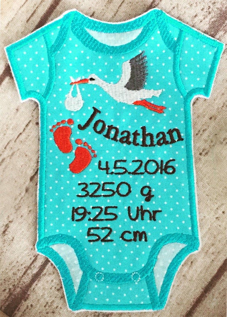 Stickdateien Baby Body Applikation, 24 Dateien, 14 Motive, Bodies für 13x18 & 16x26 Rahmen, Icons ab 10x10, RockQueenEmbroidery Bild 1