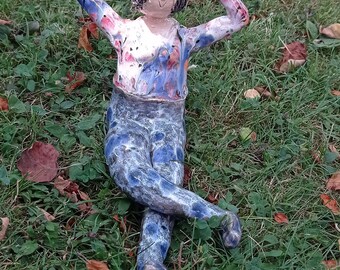 Yoga zia giardino ceramiche fatte regalo decorazione terrazza appartamento
