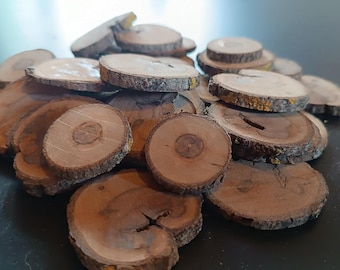 30 tranches de bois d'érable naturel - Formes irrégulières - Parfaites pour le bricolage, les ornements et la décoration
