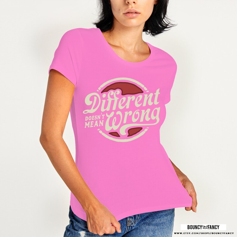 Quote Shirt svg Saying svg Inspiration Svg Cricut Silhouette Cut Files Different Doesn/'t Mean Wrong T-Shirt svg file digital download