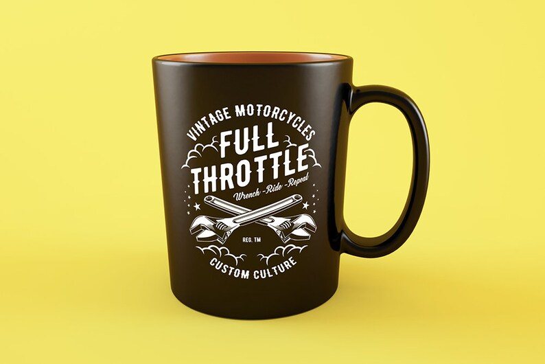 Download Mens Vintage Shirt Svg Designs Motorcycle Full Throttle ...