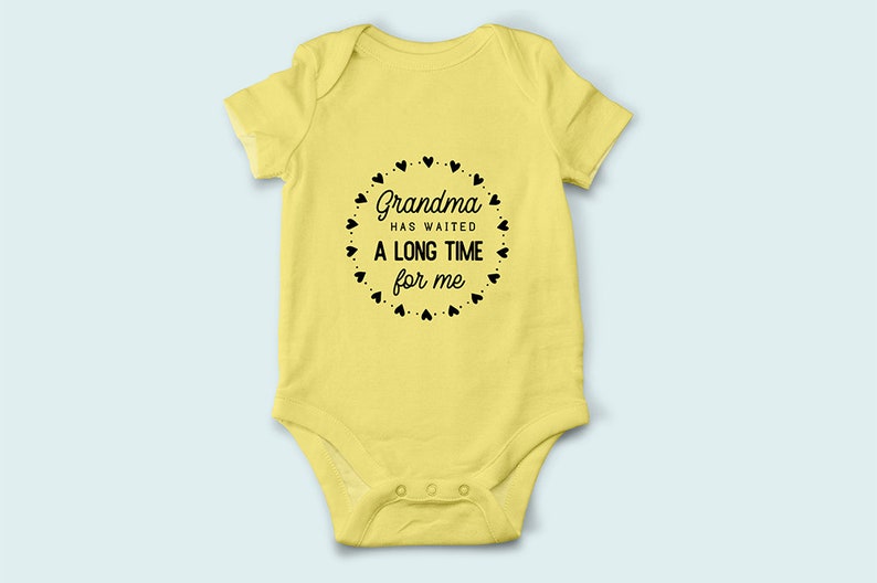 Download Baby Shirt Svg Cut File Grandma Onesie Announcement Svg | Etsy