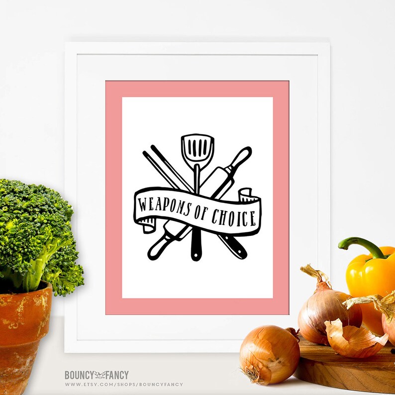 Download Cooking Apron Svg Design Weapons Of Choice Kitchen Svg Cut | Etsy