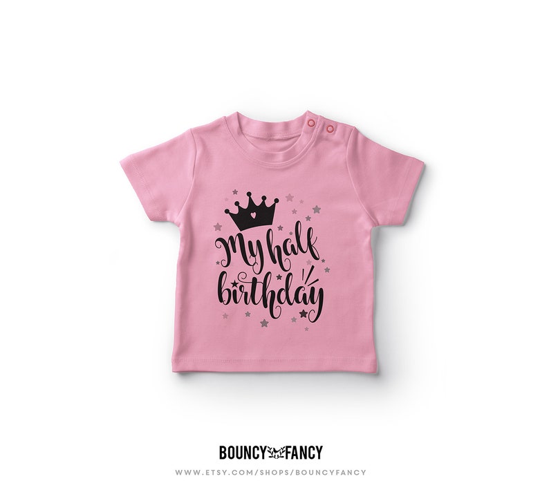 Download My Half Birthday Svg Boy Girl 6 Month Birthday Onesie Bodysuit | Etsy