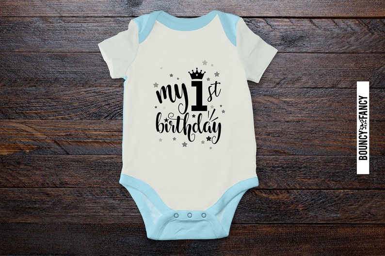 My First Birthday Svg Cut Files Girl Boy 1st Birthday Onesie | Etsy