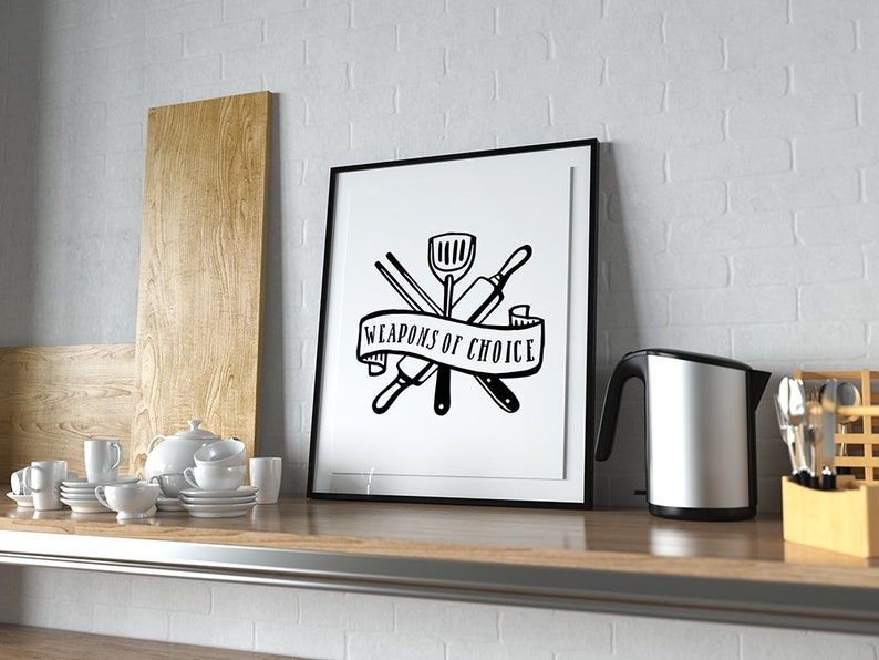 Download Cooking Apron Svg Design Weapons Of Choice Kitchen Svg Cut ...