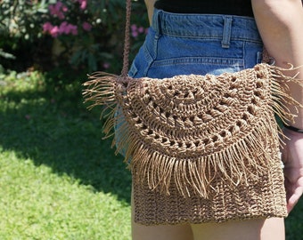 Raffia Clutch, Raffia Pouch Bag, Straw clutch, Tassel Clutch, Straw Crossbody bag, Fringe Bag, Straw Summer Bag, Raffia Beach Bag