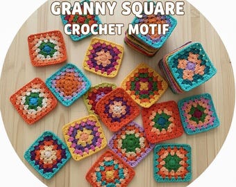 Granny Square Crochet Pattern | Classic Square Motif