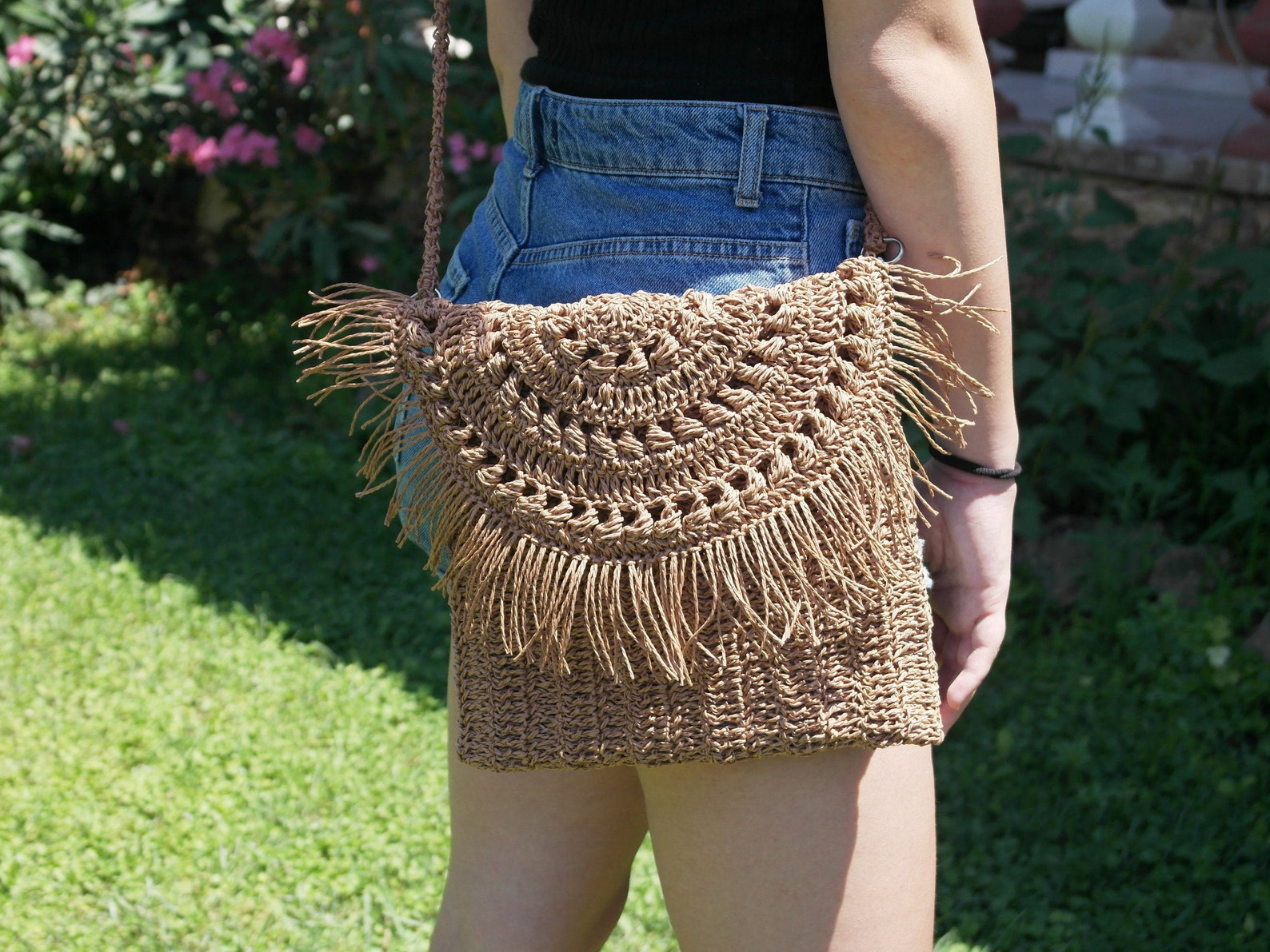 Raffia Clutch Raffia Pouch Bag Straw Clutch Tassel Clutch Etsy