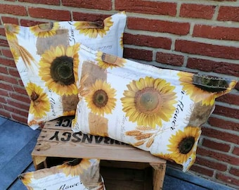 Cuscino tela cerata girasoli - cuscino da giardino resistente alle intemperie