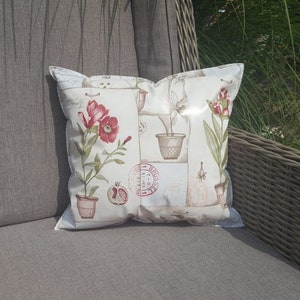Outdoor Oilcloth Pillow Physalis Great living, garden & lounge decoration in three different sizes image 4