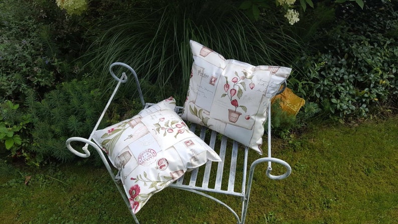 Outdoor Oilcloth Pillow Physalis Great living, garden & lounge decoration in three different sizes image 2