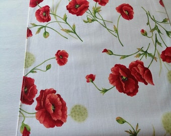 Poppy table runner (40 x 140 cm) in great colors - table decoration for indoors & outdoors