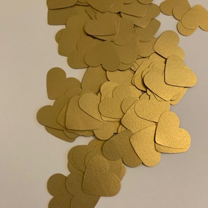 Confetti hearts gold shiny 5g, Golden Wedding