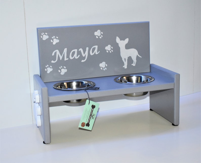 CHIHUAHUA Futterbar Futterstation Fressbar kleine Hunde Naepfe Etsy