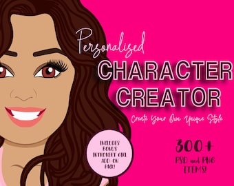 Personalised Character Creator | Avatar Maker | DYI Portrait Creator | Girls Clip Art | Illustration | Female | Graphics