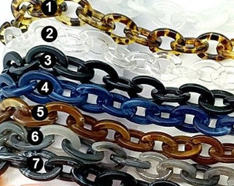 2pcs of 70cm Long Acrylic Links Chain Plastic Chain Links Twist Links (ZKPJ257)