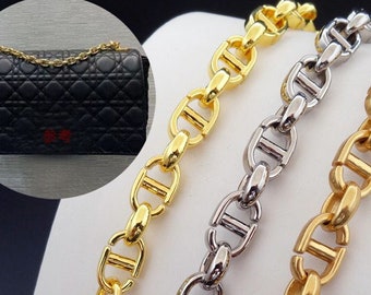 Metal Purse Chain 11mm bag chain replacement strap purse chain bag strap purse handle bag hardware (ST_BL_081)
