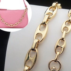 Gold Purse Chain 12mm bag chain replacement strap purse chain bag strap purse handle bag hardware ST_BL_065 image 1