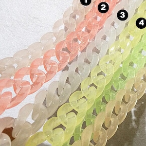 2pcs of 70cm Long Acrylic Links Chain Plastic Chain Links Twist Links (ZKPJ341)