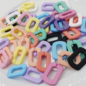 100pcs Acrylic Chain Links Open Link Size 30x20mm Plastic Chain Links Chunky Chain Links Twist Links Oval Links (ZKPJ261)