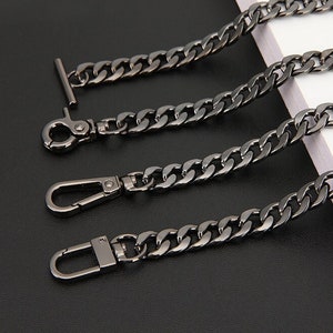Gunmetal Geldbörse Kette 10 mm Taschenkette Ersatzband Geldbörse Kette Taschengurte Geldbörse Griff Taschenhardware (ST_BL_019)