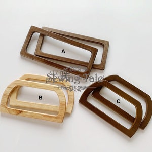 A pair of Wood Purse Handles 20cm Handbag Handles Handbag Hardware Handle for Purse Making (ST_BL_048)