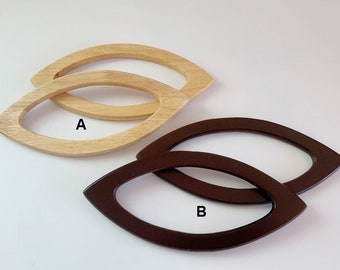 A pair of Wood Purse Handles 20cm Handbag Handles Handbag Hardware Handle for Purse Making (ST_BL_030)