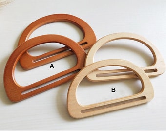 A pair of Wood Purse Handles 15cm Handbag Handles Handbag Hardware Handle for Purse Making (ST_BL_035)