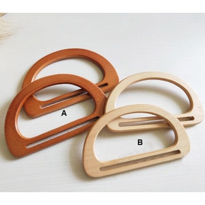 A pair of Wood Purse Handles 15cm Handbag Handles Handbag Hardware Handle for Purse Making (ST_BL_035)