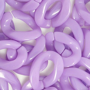 100pcs Acrylic Chain Links Open Link Size 23mmx17mm Plastic Chain Links Chunky Chain Links Twist Links Oval Links (ZKPJ015)