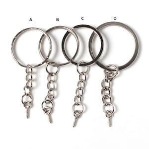 20pcs 25mm 30mm Silber Schlüsselanhänger Schlüsselanhänger flache Split Ring für Schlüsselanhänger DIY Schlüsselanhänger Schmuck machen liefert (DJ_P_025)