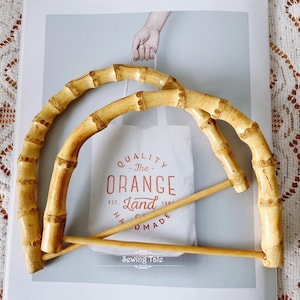 A pair of Bamboo Purse Handles Wood Handles Hardware Handle for Purse Making (ST_BL_050)