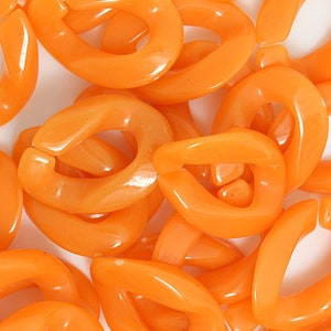 100pcs Acrylic Chain Links Open Link Size 23mmx17mm Plastic Chain Links Chunky Chain Links Twist Links Oval Links (ZKPJ006)