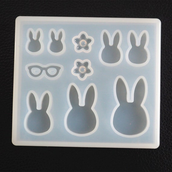 A Set Rabbit Silicone Mold Resin Silicone Mould Jewelry Making Etsy